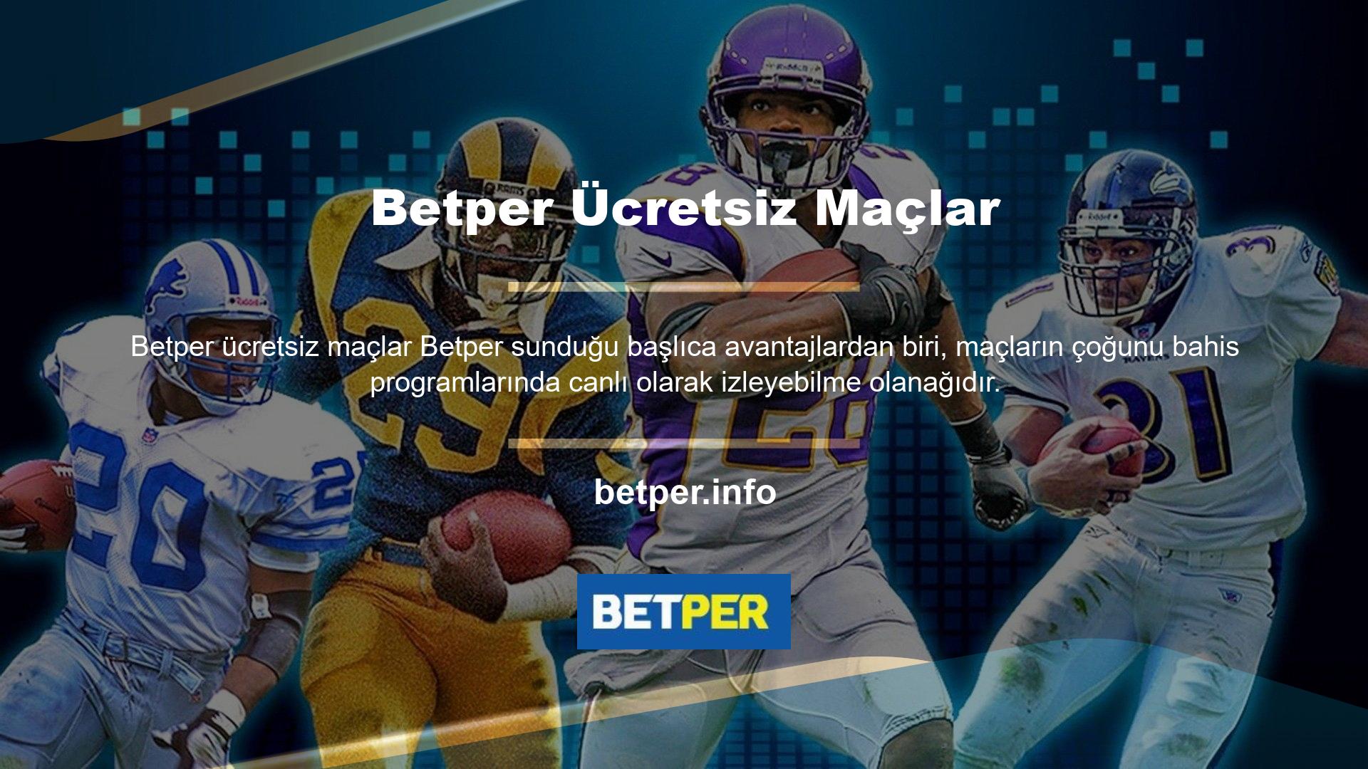 Futbolun yanı sıra Betper canlı tenis ve basketbol maçlarını ücretsiz olarak izleyebilir, maçı izlerken bahis oynayarak kazanma şansınızı artırabilirsiniz
